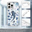 for iPhone 15 Pro Max Case,Compatible with MagSafe,The Transparent TPU Silicone Protects The Phone Case from Drops, Slips and Fingerprints.Blue Ocean Whale Shark Octopus Turtle Collage