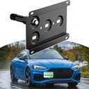 Front License Plate Bracket Compatible with Audi A4 A5 A7 S4 S5 S7 RS5 RS7 etc No Drill Tow Hook License Plate Holder, Car Tag Frame, Bumper Relocator Adapter