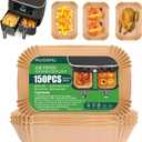 Air Fryer Disposable Paper Liners for Ninja Dual Airfryer Accessories, Non-Stick Parchment Rectangular for Baking, Oil Proof, Water Proof, for Microwave Oven