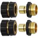 Twinkle Star 3/4 Inch Garden Hose Fitting Quick Connector Male and Female Set, 4 Set, Garden Hose Adapter, Quick Connect Hose Fittings, Garden Hose Connector, Hose Attachment
