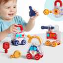 iPlay, iLearn Toddler Lock Key Toy, Montessori Learning Sorting Matching Toy, Baby Fine Motor Development, Infant Activity Push Car, Educational Birthday Gift 12 18 Month 1 2 3 Year Old Kid Boy Girl