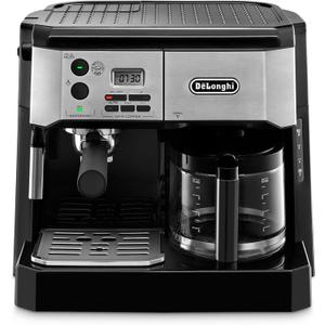 De'Longhi BCO430BM All-in-One Combination Maker & Espresso Machine + Advanced Milk Frother for Cappuccino, Latte & Macchiato + Glass Coffee Pot 10-Cup