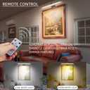 RAIFOOLLY Picture Light,Picture Lights for Wall Cordless,16inch Picture Lights with Timer and Dimmable,5000mAh Battery Wall Lights for Display Gallery Painting Art Frame Portrait-Black 2Color