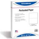 PrintWorks Professional Half Sheet Perforated Paper 8.5 x 11 - Perfect For W-2, 1099, & Statement Use - Made in the USA - 2500 Sheets - 20 lb - A5 Paper - Printer Compatible - White (04116C)