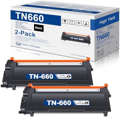 TN660 Toner Cartridge High Yield Replacement for Brother TN 660 TN630 to use with HL-L2300D HL-L2380DW HL-L2320D DCP-L2540DW HL-L2340DW HL-L2360DW MFC-L2720DW Printer,TN6602PK