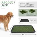 ondware Dog Grass Pad with Tray, 30 x 20 in, 2 Replacement Pads Included | 3-layer leak-proof design, fast drainage, reusable fake grass, indoor potty training for apartments, patio, RV