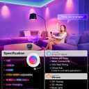 Smart Recessed Lighting 6 Inch, RGBCW Color Changing Smart Can Light Bluetooth Connect, Flicker Free, 13W 1300LM, Dimmable Retrofit Downlight Works with Alexa Voice & App Control, 12 Pack