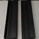 No-Screw Under Desk Cable Management Tray - Self-Adhesive Installation, Cord Management, Cable Tray, Under Desk Wire Organizer - Black Set of 2