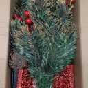 Mini Christmas Tree with Lights, 2 Foot Tabletop Christmas Trees with Gift Box Base&Ornaments, Easy Setup Artificial Xmas Trees, Twinkling Tiny Christmas Tree Battery Powered for Bedroom