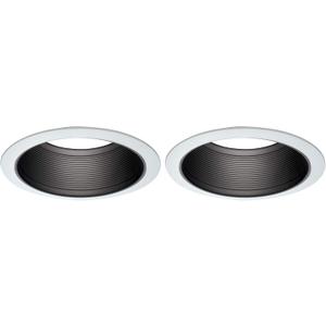 HALO 6100BB 6" White Recessed Lighting Trim Rings (Narrow and Oversized, Set of 2)