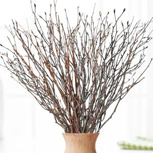 50Pcs Real Dried Birch Twigs - 17" Birch Sticks with Mini Easter Eggs for Easter Decor, 100% Natural Small Birch Branches for Easter Decorations, Centerpieces, Rustic Home Decor, DIY, Wreath