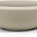 ARBORA 26" Santorini Bowl Polyresin Indoor and Outdoor Planter with Classic Cream Finish - Durable, Weatherproof, Lightweight, Large Plant Pot for Patio, Garden, Deck, Entryway