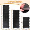 Kitchen Mats for Floor,3PCS Black Kitchen Rugs,Non-Slip Standing Mat,Cushioned Anti Fatigue Waterproof Foam Kitchen Rug Set for Office Sink Laundry