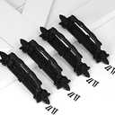 SMARTSTANDARD Heavy Duty 9" Antique Barn Door Handle Set of 4, Large Rustic Carved Door Pull, for Gates Garages Sheds, Black Powder Coated Finish