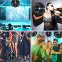 Mirror Disco Ball Sumono 12 Inch Mirror Ball Lightning Ball with Hanging Ring for DJ Club Stage Bar Party, Wedding Holiday Decoration