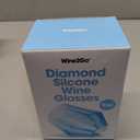 2 x Wine2Go Diamond Silicone Wine Glasses 2PK