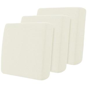 Hokway Stretch Couch Cushion Covers, 3 Piece Individual Sofa Cushion Slipcovers，Jacquard Sofa Seat Slipcover Set, Non-Slip Protector for Cushion (Creamwhite,Small-3PC)