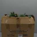 2 Pack Prelit Outdoor Christmas Tree 30 Inch, Remote Control Battery Operated with 100 Warm White Multi-Color Changing LED Lights, Small Pre-Decorated Green Xmas Tree for Pathway, Porch (Red Gold)