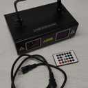 DJ Lights Party Lights, Gruolin RGB Full Color Laser Stage Light Music Sound Activated & DMX Control Patterns Projector, Perfect for Party Disco Bar Club Stage & DJ Lighting