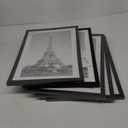 upsimples 11x17 Picture Frame Set of 5, Display Pictures 9x15 with Mat or 11 x 17 Without, Wall Gallery Poster Frames, Black