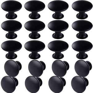 20 Pack Black Round Antique Brass Kitchen Cabinet Knobs Cupboard Door Knobs Drawer Handle Pulls Dresser Knobs with 21 Pcs Screws for Bathroom Drawer Door Hardware