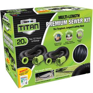 TITAN Fuel Tanks Titan 20 Foot Premium RV Sewer Hose Kit - Thetford 17902