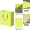 2 x Pikalon 6 pcs Neon Yellow Gift Bags with Handles, Medium 8.66"x4.72"x9.84" Bright Color Gift Wrap Paper Bag Party Favor Bag Boutique Retail Bags for Wedding Birthday Baby Shower Wedding Welcome Party Supplies (Yellow, 8.66x4.72x9.84 Inches)