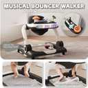 Baby Walker,4-Gear Height Adjustable Baby Walker with Wheels,5 in 1 Baby Activity Center,Music and Lights Bouncer Walker for Baby Boy 6-18 Months,Adjustable Speed Baby Push Walker
