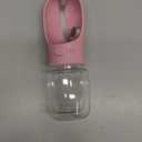 Dog Water Bottle with Food Container, Travel Puppy Water Bowl, Portable Pet Dispenser, Girl Dog Accessories Stuff Items Essentials Necessities for Yorkie Chihuahua Cat Walking and Hiking (10oz, #04 Pink)