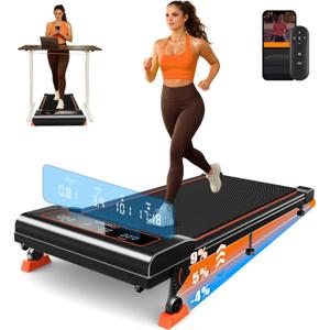 Walking Pad with Incline 9% & Decline -4% 5 Level, Under Desk Treadmill for Home, Quiet BLDC EvoDrive, Full Metrics Large Display, NeoFloat Quad Cushioning, Portable Compact for Small Spaces