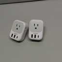 UK Adapters for Travel 2 Pack, TESSAN Type G US to UK Plug Adapter with 4 Outlets 3 USB Charger(1 USB C Port), Power Adaptor for USA to Ireland Scotland Dubai Hong Kong England British Kenya London