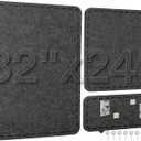Cork Boards for Walls - 32"x24"Felt Bulletin Board 3pcs Modular Vision Board, Self-Adhesive Pin Board for Wall Decor, Memo Board for Office & Home - Charcoal Heather