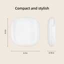 Compact LED Travel Magnifying Makeup Mirror - 1X/10X Rechargeable 4-inch Magnifying Mirror with Light, 3-Level Dimmable, Compact Portable Mirror for Purses & Travel, White