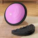 Vtory Foldable Balance Ball, Upgrate Half Ball Balance Trainer, 1300 lbs Capacity Stability Ball, 23.5 Inch Yoga Half Ball, with Resistance Band & Foot Pump, No-slip Blue Pink