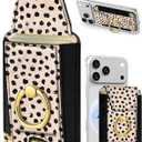 Shorogyt Compatible with Magsafe Wallet with Ring Grip Magnetic Card Holder - Cute Phone Wallets with Stand for iPhone 17/16/15/14/13/12 Series for Women Girls Boba Design, Fit 7 Cards
