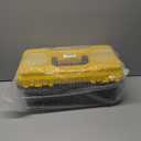 DELI Plastic Tool Box with Handle, 18 inch Tool Case with Double Locking and Removable Tray, Toolbox Organization