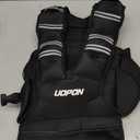 Adjustable Weighted Vest Women Men, 6-12 Lb/10-19 Lb/20-32 Lb Rucking Vest with 6 Ironsand Weights, Great Vest with Plus Pockets & Reflective Strips for Running, Walking, Workout and Strength Training (Black)