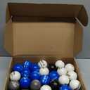 Liliful 48 Pcs Motivational Stress Balls Bulk Inspirational Squeeze Balls for Adults Anxiety Relief Fidget Toys Office Employee Gifts Classroom Rewards 2.2 Inch (Black and Blue)