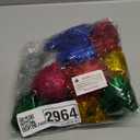 YYCRAFT 18pcs Jumbo Glitter Tinsel Pom Poms Sparkle Balls for DIY Craft,Cat Toys(2 Inch,6 Colors)