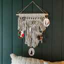 15pcs Sublimation Ceramic Ornaments Blank, 3.15x2.24 Inch White Oval Ceramic Ornament Bulk with Rope for Heat Press Printing Crafting DIY Personalized Christmas Home Decoration