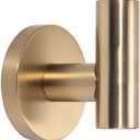TUNNY 3 Pack Round Bathroom Towel Hooks - Champagne Gold Robe & Coat Hooks for Bathroom & Bedroom