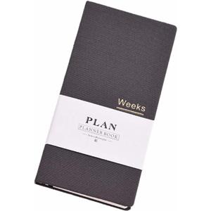 Undated Pocket Weekly Planner Schedule Organizer Agenda Year Month Week Plan A6 Notebooks (A6 undated planner Gray)