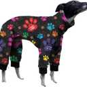 Cnkwei Dog Pajamas Medium Large Dog Paw Printed Greyhound Pajamas Jumpsuit Bodysuit