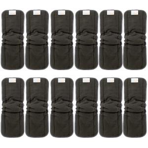 ALVABABY Reusable 5 Layers 12 Pack Inserts with Gussets for Baby Cloth Diaper and Cloth Diapers Covers 12FLN