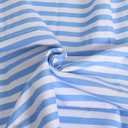 2 Pack Queen Pillowcases Set Blue Stripe Printed 100% Cotton Pillow Covers Cooling Pillow Cases with Envelope Closure 30" L x 20" W