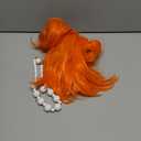 Orange Bun Sythetic Wig Flat Bang Updo Wig  for Women Halloween Costume(Without Dress)