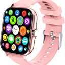 Smart Watch, 1.81" Upgraded Full Touchscreen Smart Watch for Android iPhones with Heart Rate Blood Pressure Monitor, Multiple Sports Fitness Tracker with Smart Watches for Women Men (Pink)
