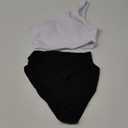 Women's One Piece Ribbed Swimsuit One Shoulder Cutout Swimwear Sexy Bathing Suit Small