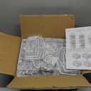 X-cosrack 6 Tier Closet Hanging Organizer, Clothes Hanging Shelves with 4 Hanging Hooks 5 S Hooks, Wire Storage Basket Bins, for Clothing Sweaters Shoes Handbags Clutches Accessories Patent