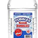 Little Kids Bubbles by Fubbles| Made in The USA |64oz Non Toxic Bubble Solution |Bubble Refill for Bubble Machines and Toys, Clear,12381
